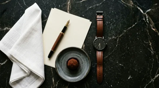 Fine dining reservation strategy with elegant minimalist composition