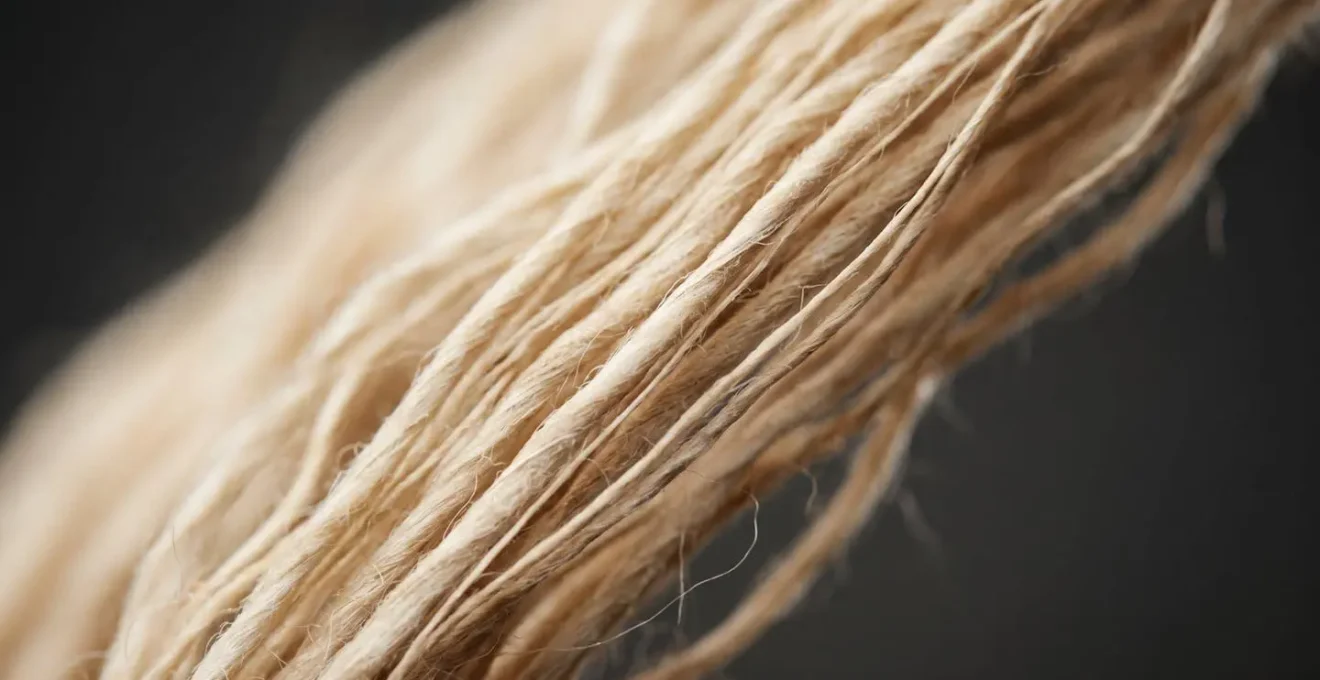 Extreme macro close-up of natural alpaca fiber showing microscopic texture variations