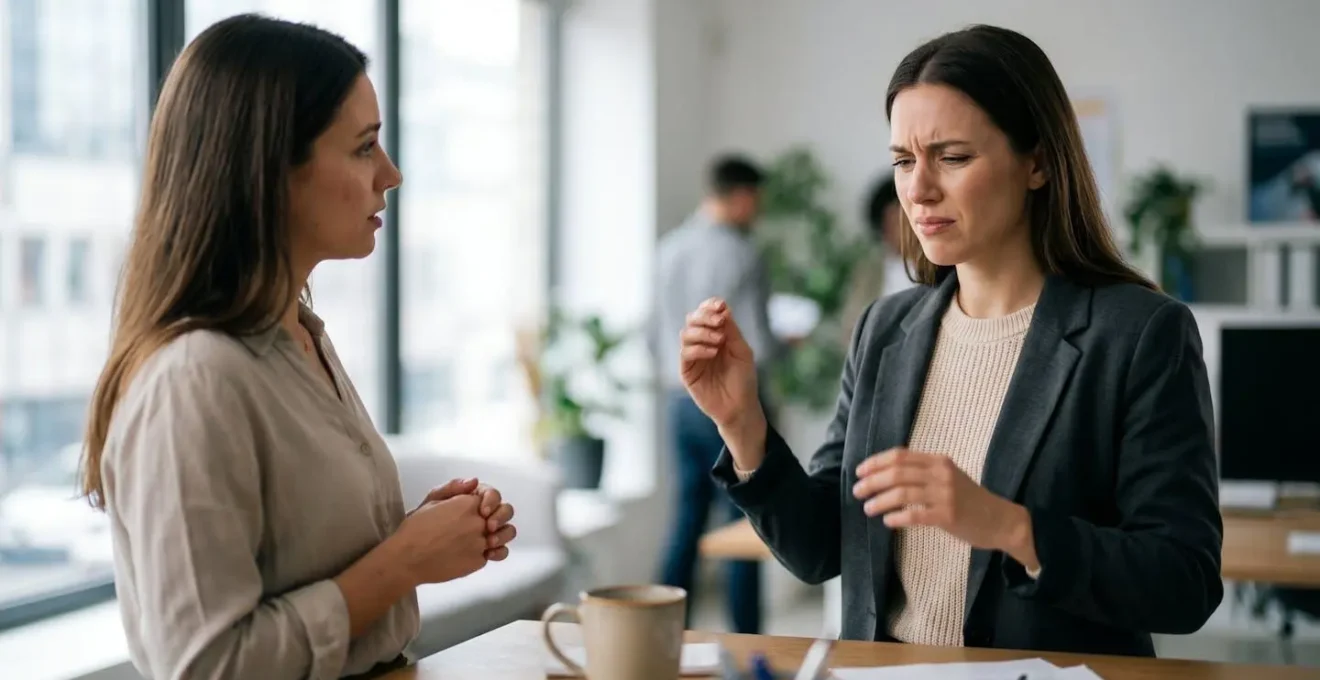 Close-up of hands gesturing during team discussion symbolizing organizational resistance